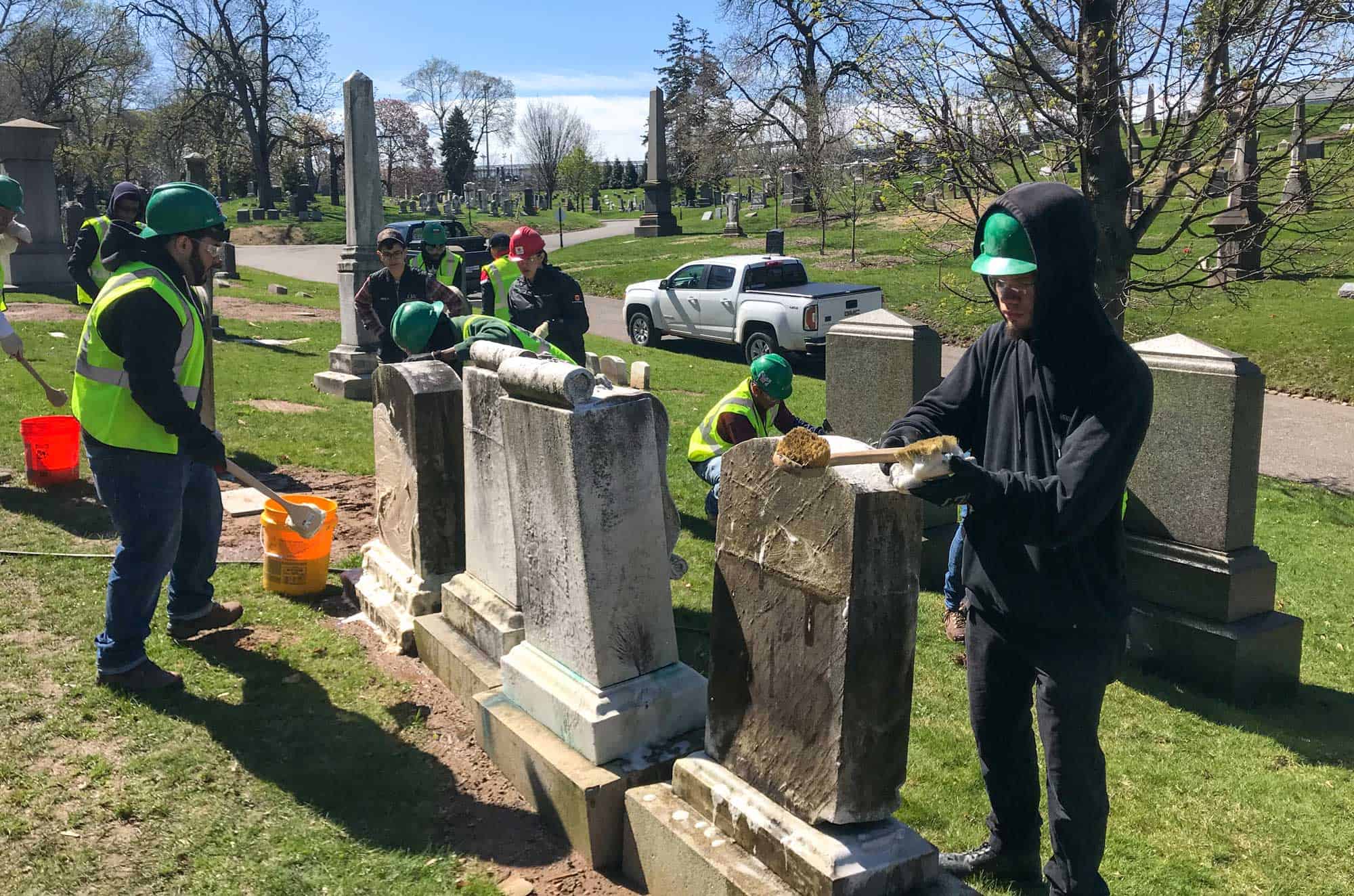 Green-Wood-Cemetery-cleaning-work